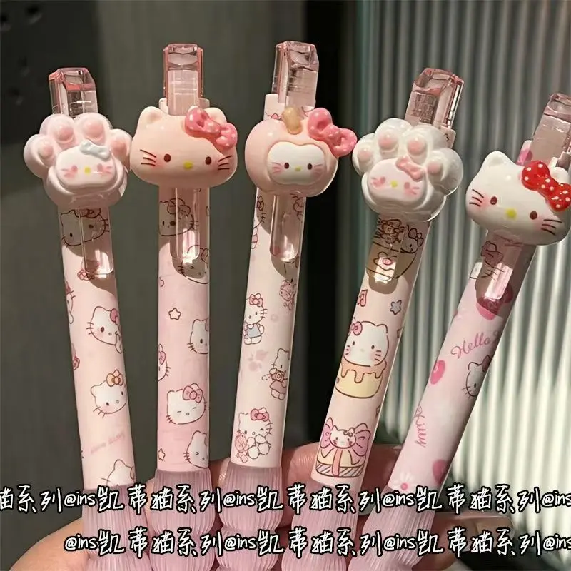 

Adorable Pink Kitty Cat Pendant Pen with Easypen Function - High-Quality Cuteness for Girls Sticker Head Black Fast-Drying Pen