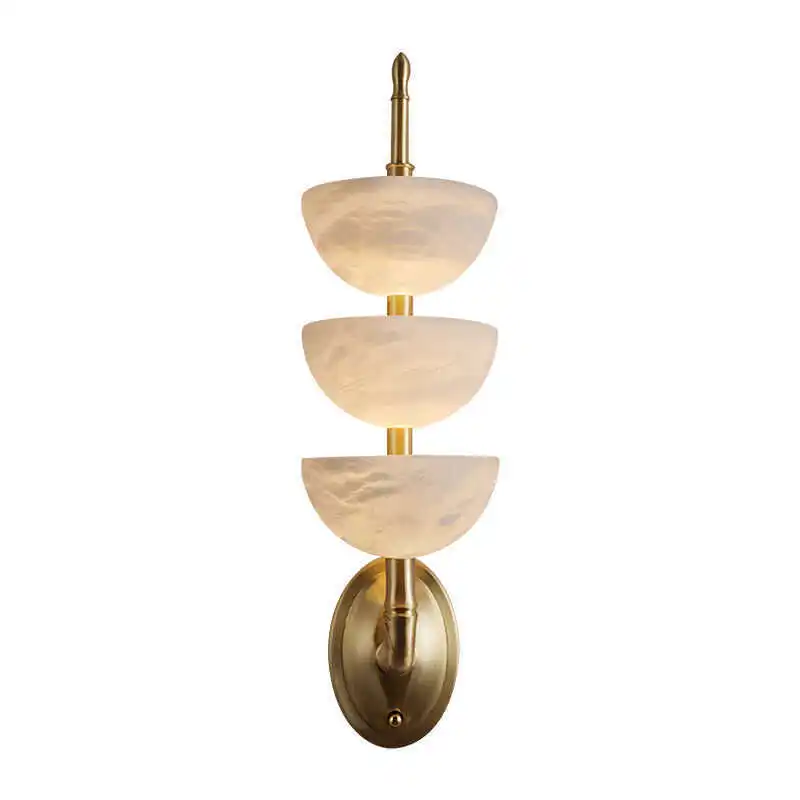 

Marble all-copper wall lamp Nordic modern light luxury creative dining room Bedroom bedside living room background wall lamps