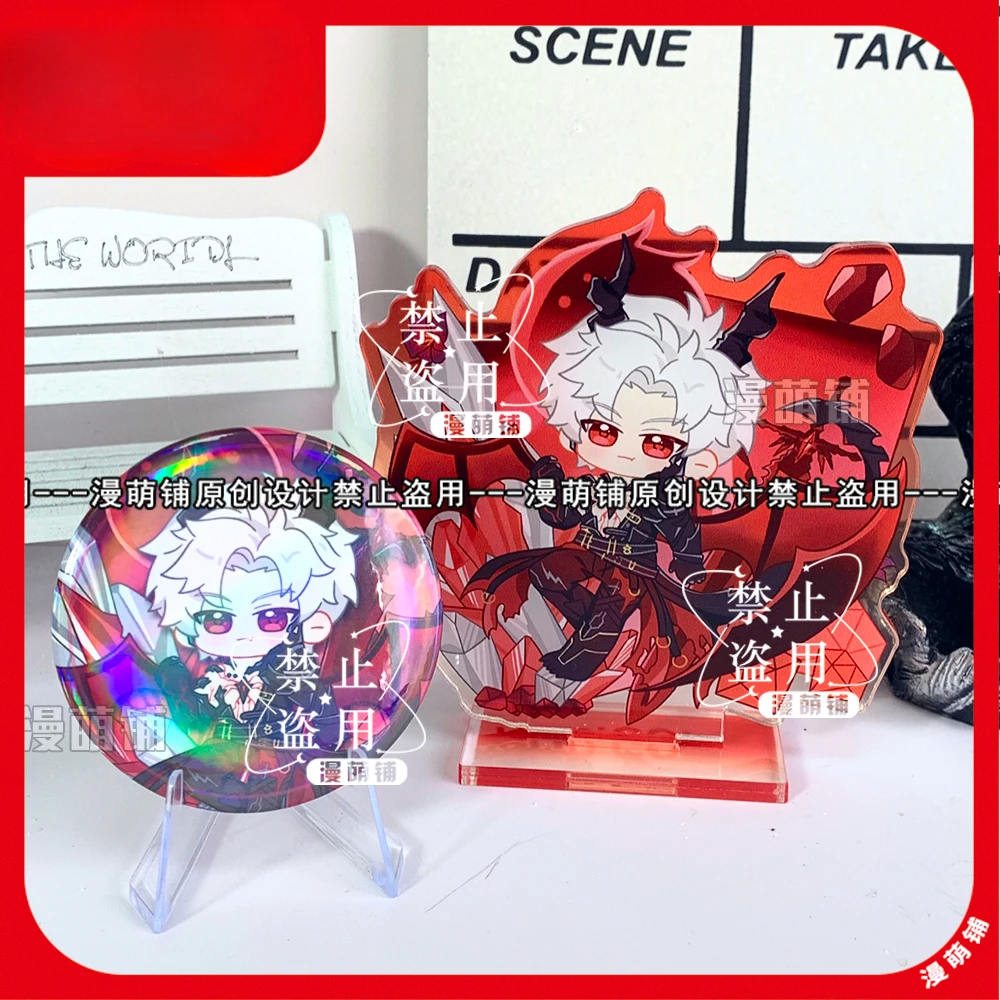 أنيمي الحب والمساحة العميقة سيلوس تأثيري الدائمة علامة الليزر شارة الاكريليك حامل الشكل شعار حلية قلادة بروش الإكسسوار