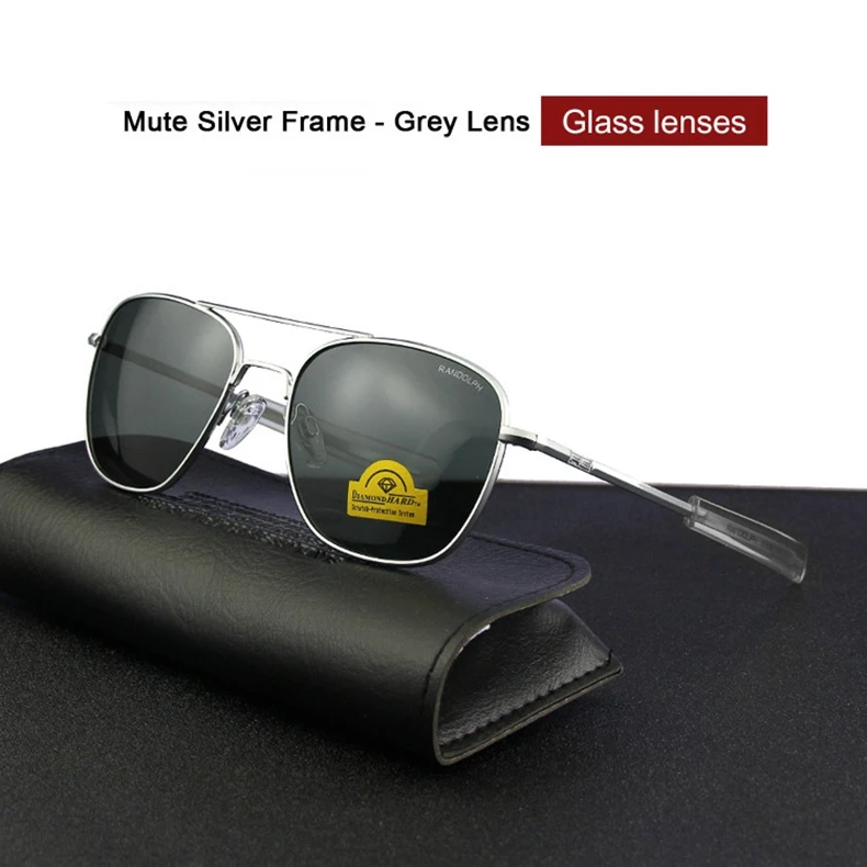 RE Sonnenbrille Mann Amerikanische Armee Militär Luftfahrt Pilot Sonnenbrille Frau Luxus Marke Vintage Metall Titan Rahmen Glas Objektiv – Detail 18