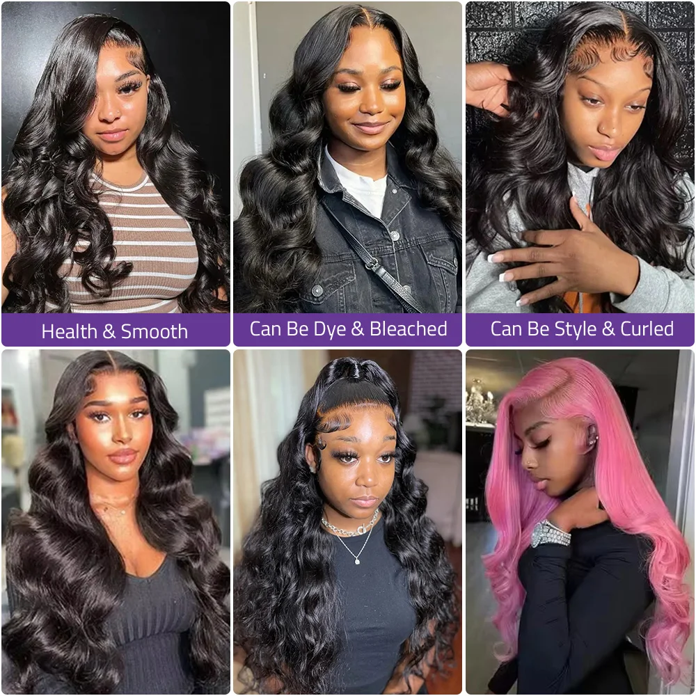 البرازيلي 360 الدانتيل الجبهة باروكة من شعر طبيعي قبل قطعها 30 40 بوصة الجسم موجة 13x6 HD الدانتيل الشفاف الباروكات الأمامية للنساء السود #3