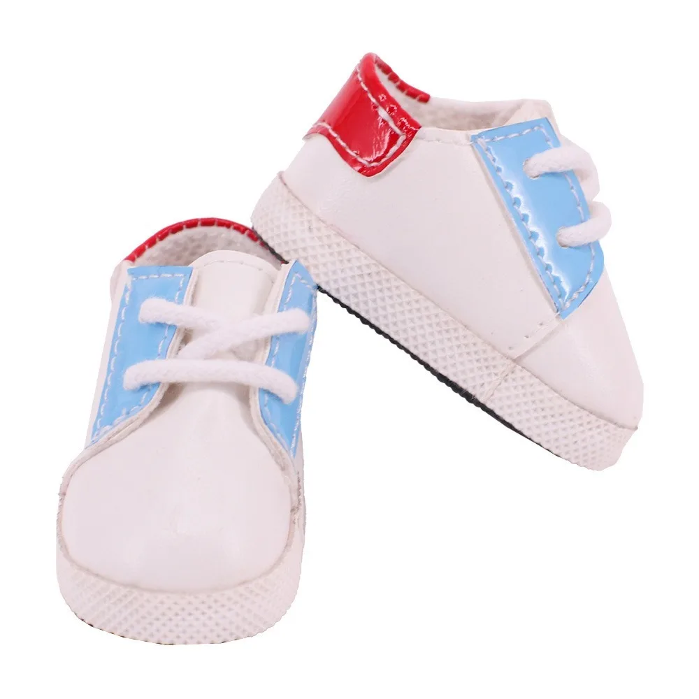 Bonitos zapatos de muñeca de 14 pulgadas, zapatillas de muñeca de goma suave hechas a mano, zapatos con cordones para muñeca multicolor, regalos de cumpleaños