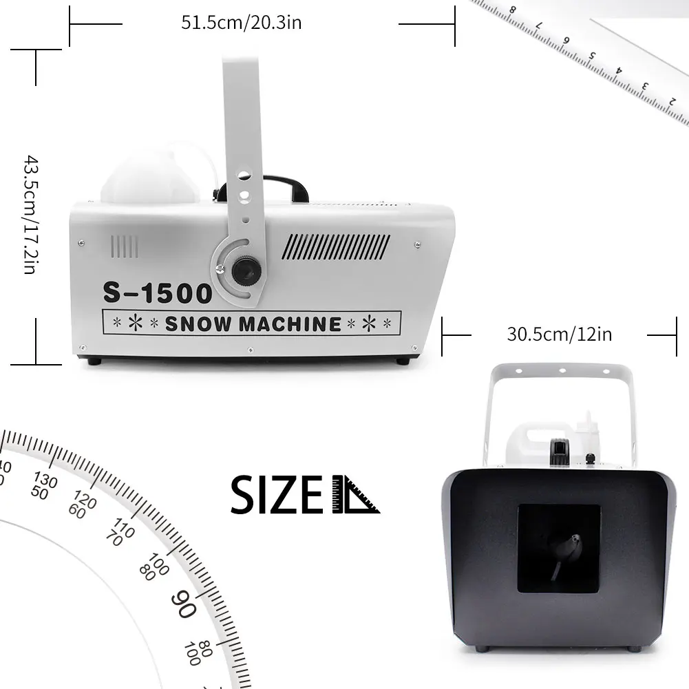 Imagem -02 - Neve Exterior Que Faz a Máquina Controlo a Distância Artificial Pequeno da Fase do Partido do dj 1500w