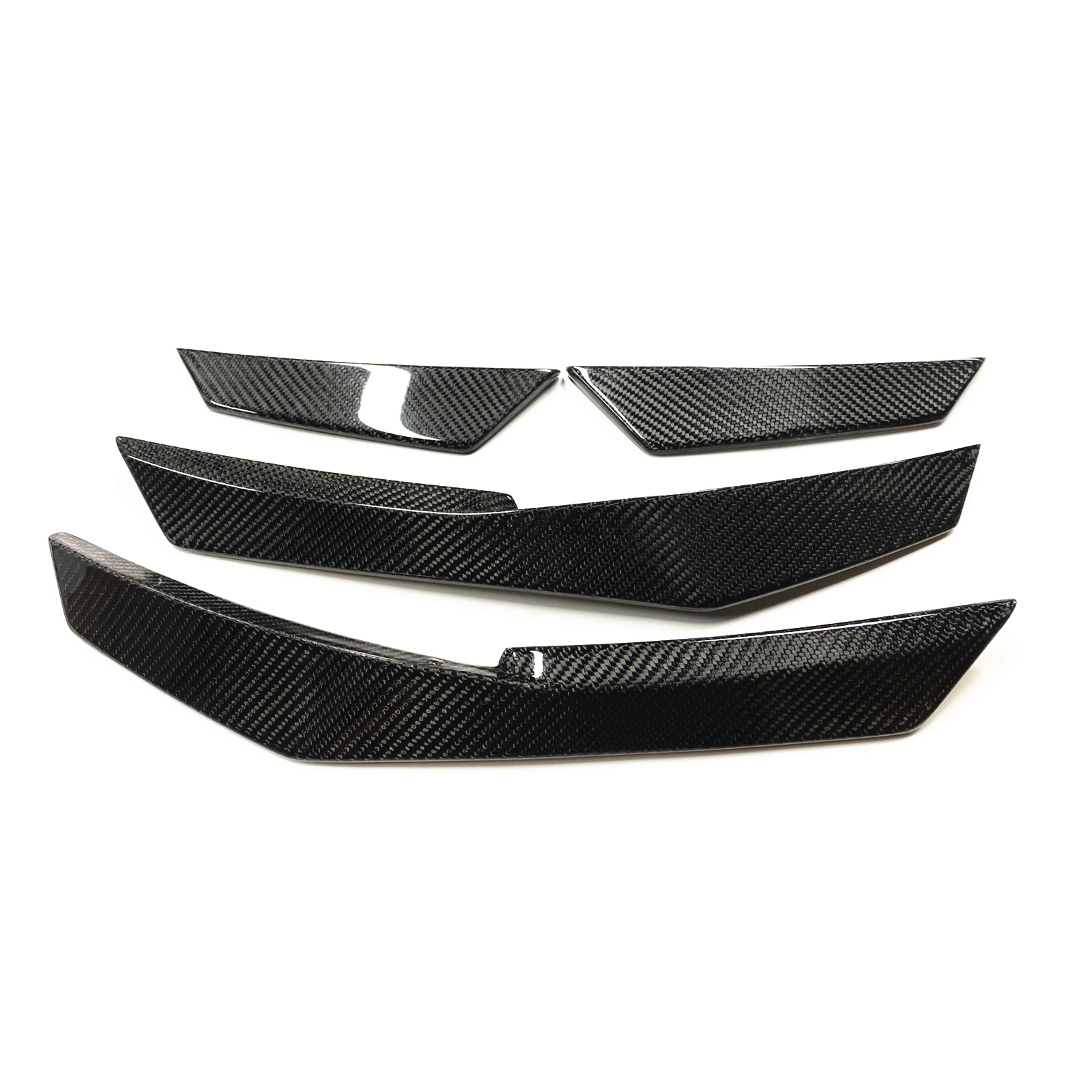 For Audi R8 2 Door Convertible Coupe 2016-2020 Front Bumper Side Spoiler Air Vent Trim Real Carbon Fiber Fender Splitter Canards