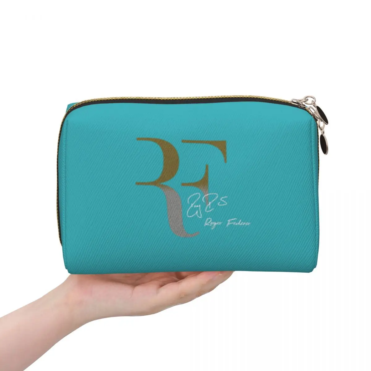 Roger Federer Women Cosmetic Bag Travel Makeup Organizer Pouch Toiletry Storage Dopp Kit Case
