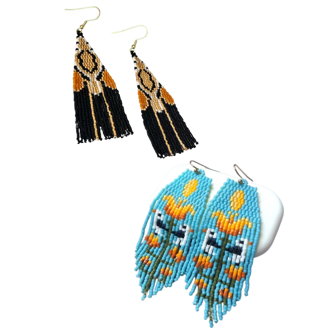 Miyuki Delica Beads Handmade Transparent Fringe Design Seed Beads Earrings Drop Dangle Fashionable Style