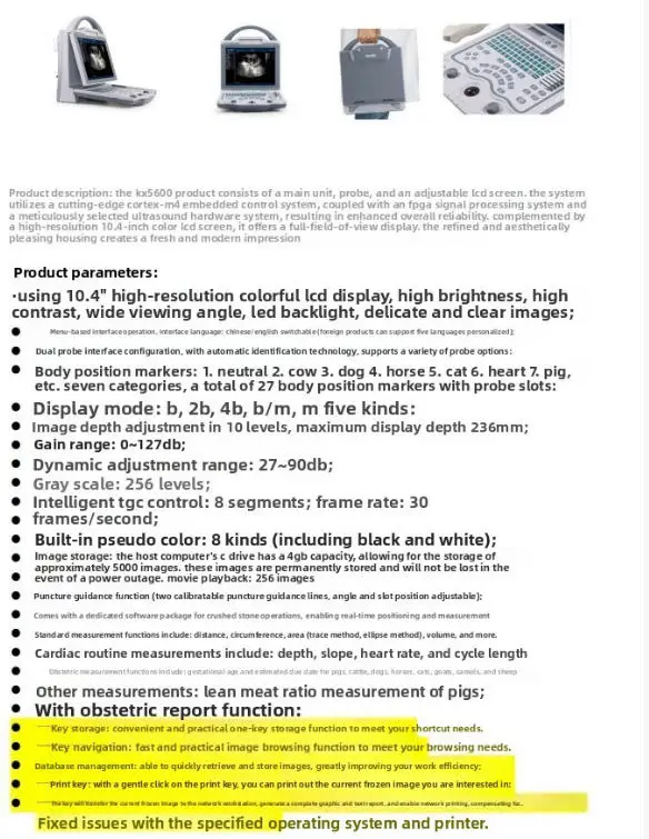 Laptop-Veterinär-Ultraschallgerät-Scanner für Veterinär-Rinderpferten Veterinär-B-Ultraschallscanner