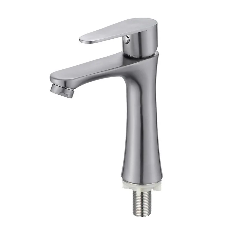 

304 Stainless Steel Small Waist Single Cold Wash Basin Faucet Bathroom Bathroom Cabinet Washbasin Basin Faucet