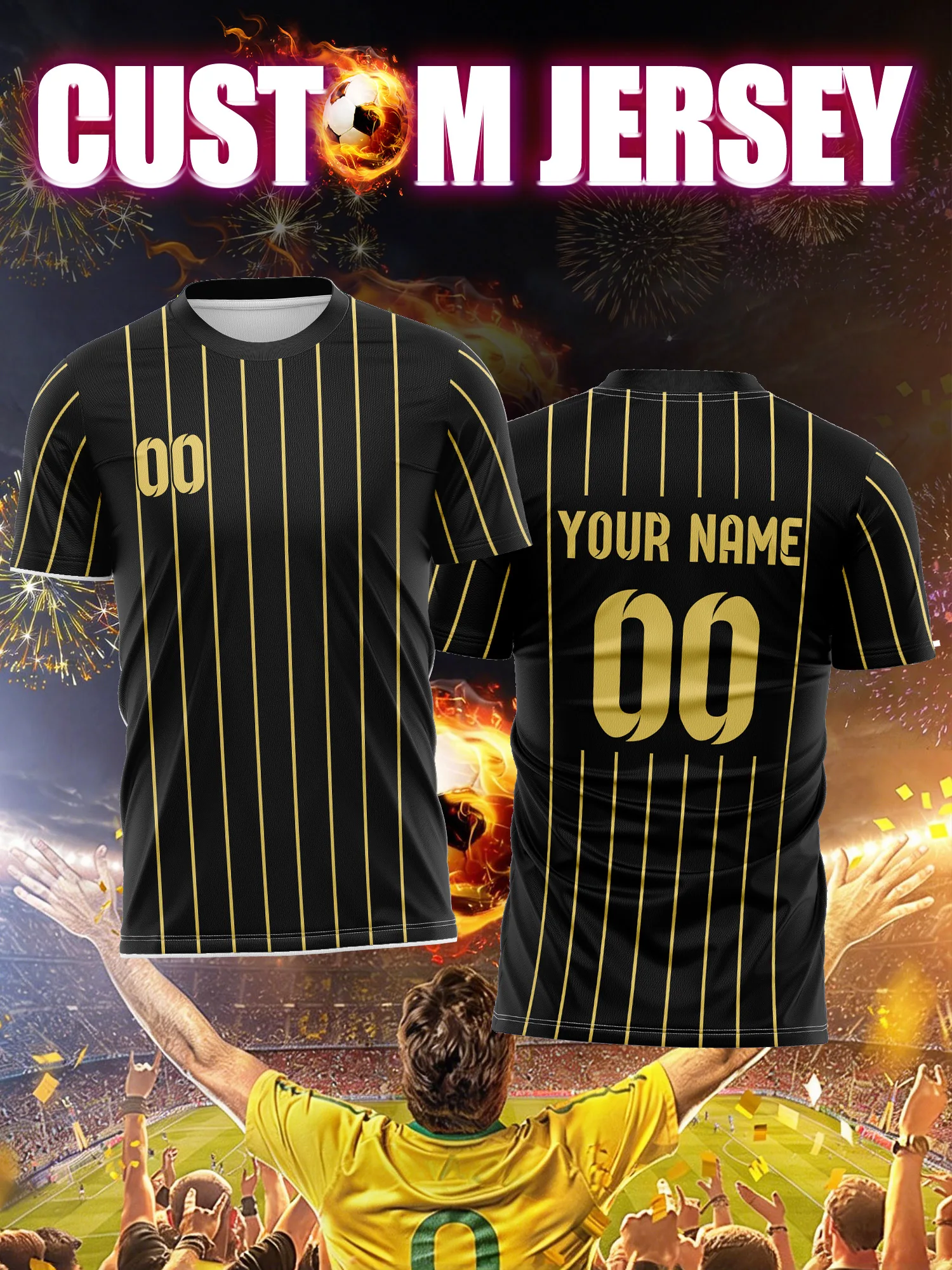 

Футбольная форма с индивидуальным изображением, номером и именем, из ткани, устойчивой к скатыванию, долговечная и прочная тренировочная одежда для футбола