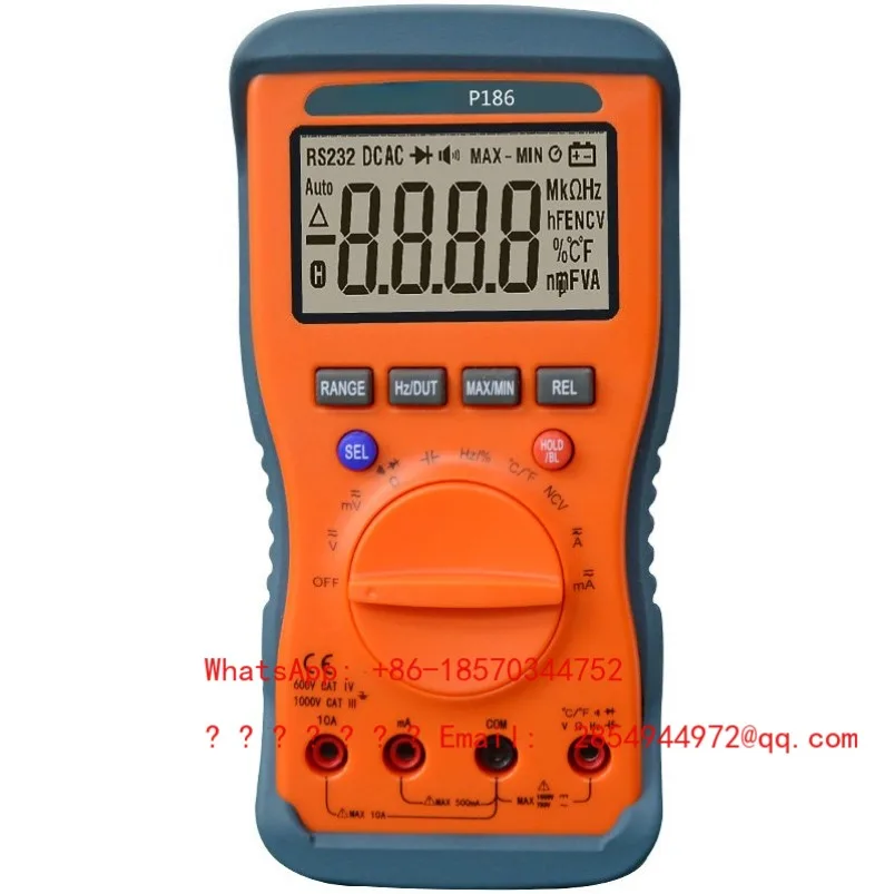 Multimeter P184/P186 Digital High Precision Intelligent Automatic Range Multimeter Electrician