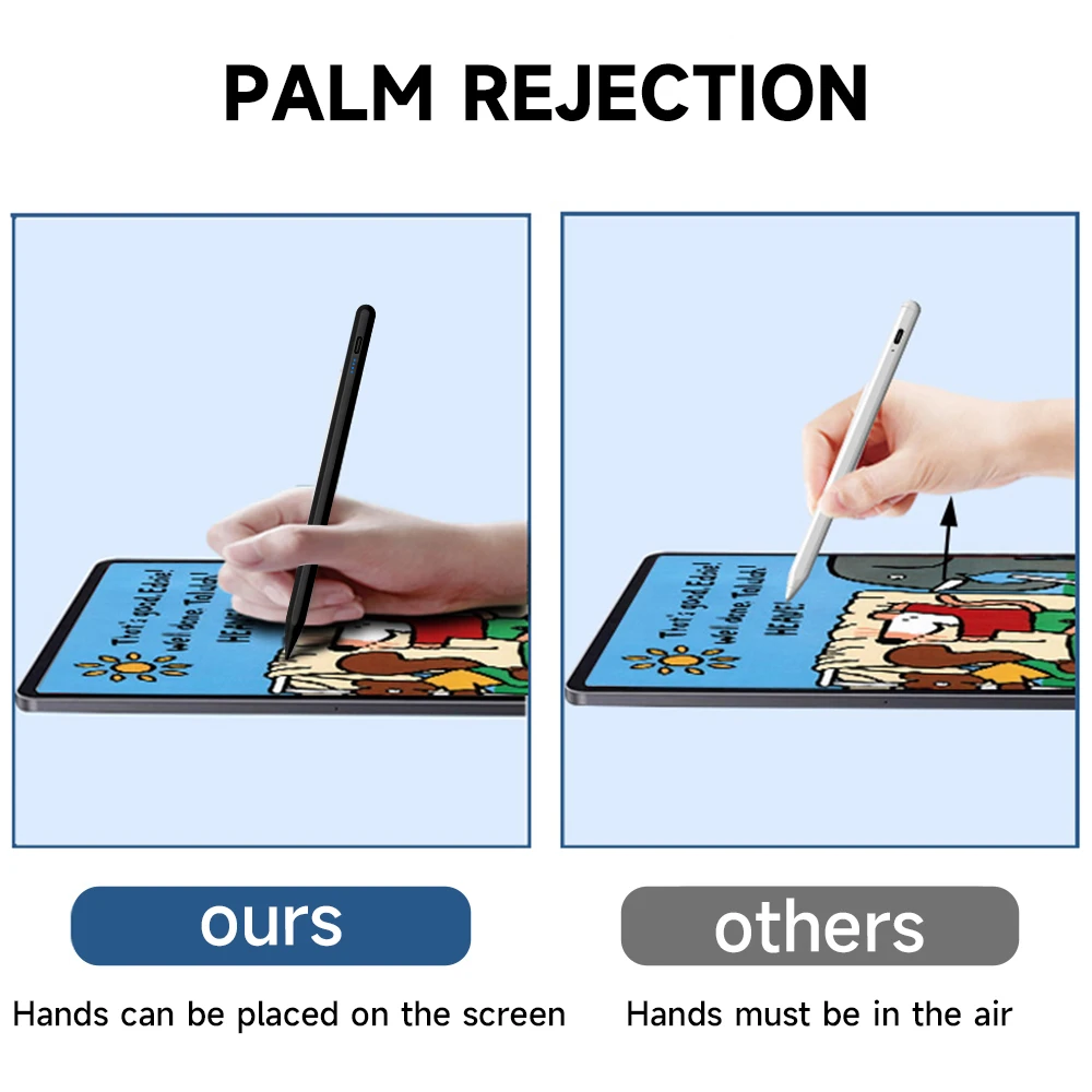 For iPad Pencil Palm Rejection Stylus Pen Color For Apple Pencil 2018 Later Versions Air Mini 10th Pro6 Magnetic Adsorption Pen