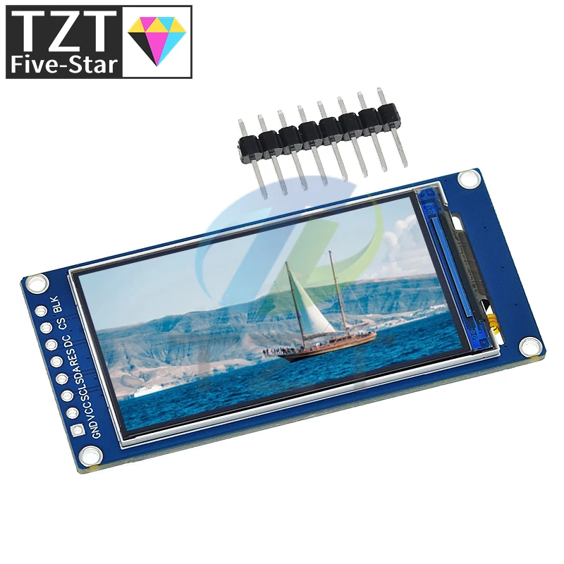TZT 1.9 Inch IPS Full Angle TFT Display Screen LCD Screen Color Display Module SPI Serial Port High-definition 170x320 ST7789