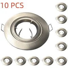 2/10Pcs Spotlight Frame Round Fixture Holder Adjustable for MR16 GU10 Bulb Recessed LED Spotlight Housing