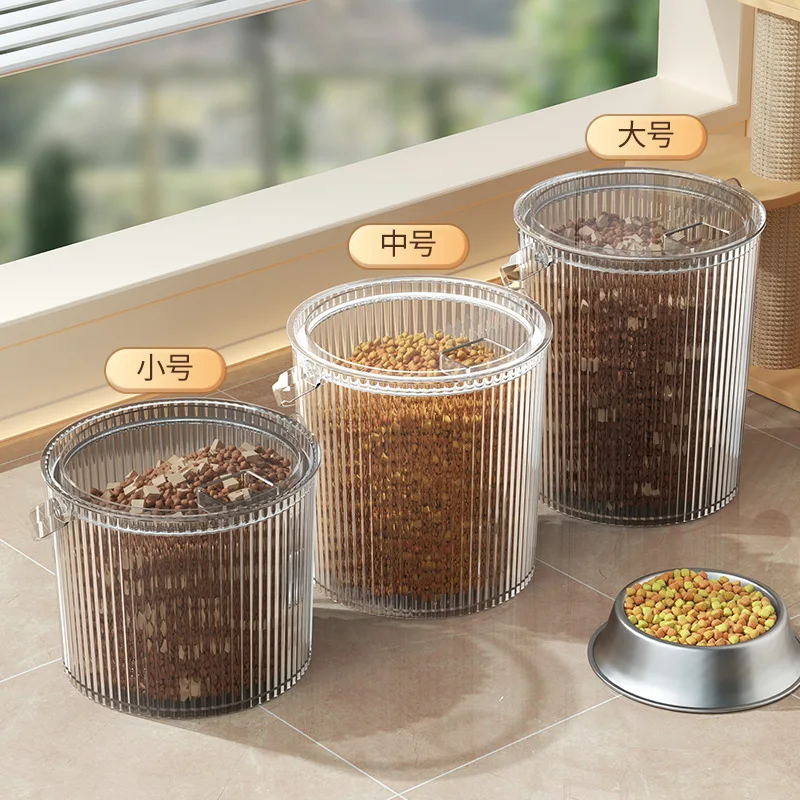 sealed insect-proof and moisture-proof transparent visible dog food and cat food storage container Pet food storage container