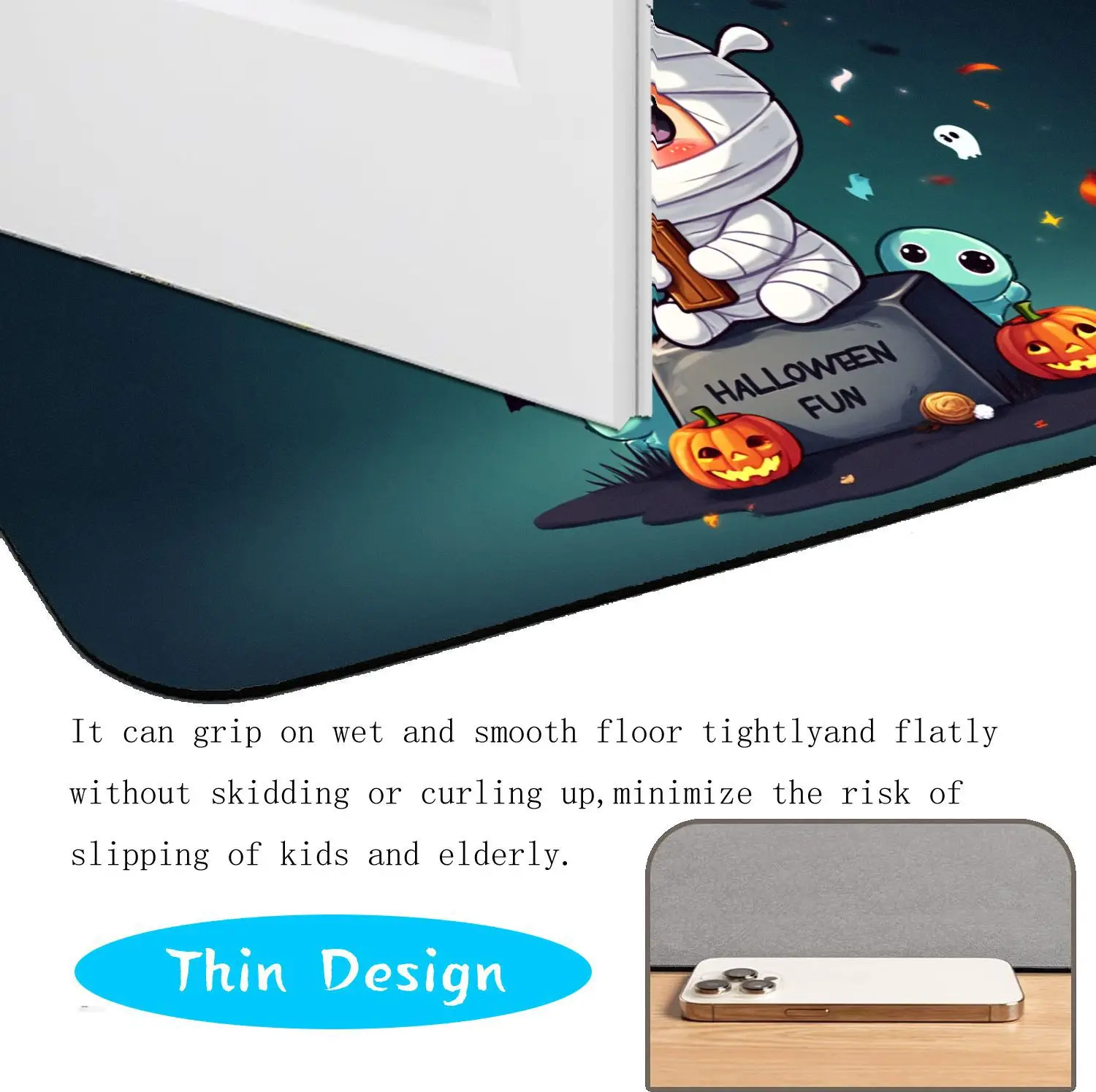 MatMuse لطيف المومياء هالوين ممسحة لينة دياتومي الأرض حصيرة الحصير حمام غرفة مدخل المطبخ التجفيف السريع الأزياء حصيرة