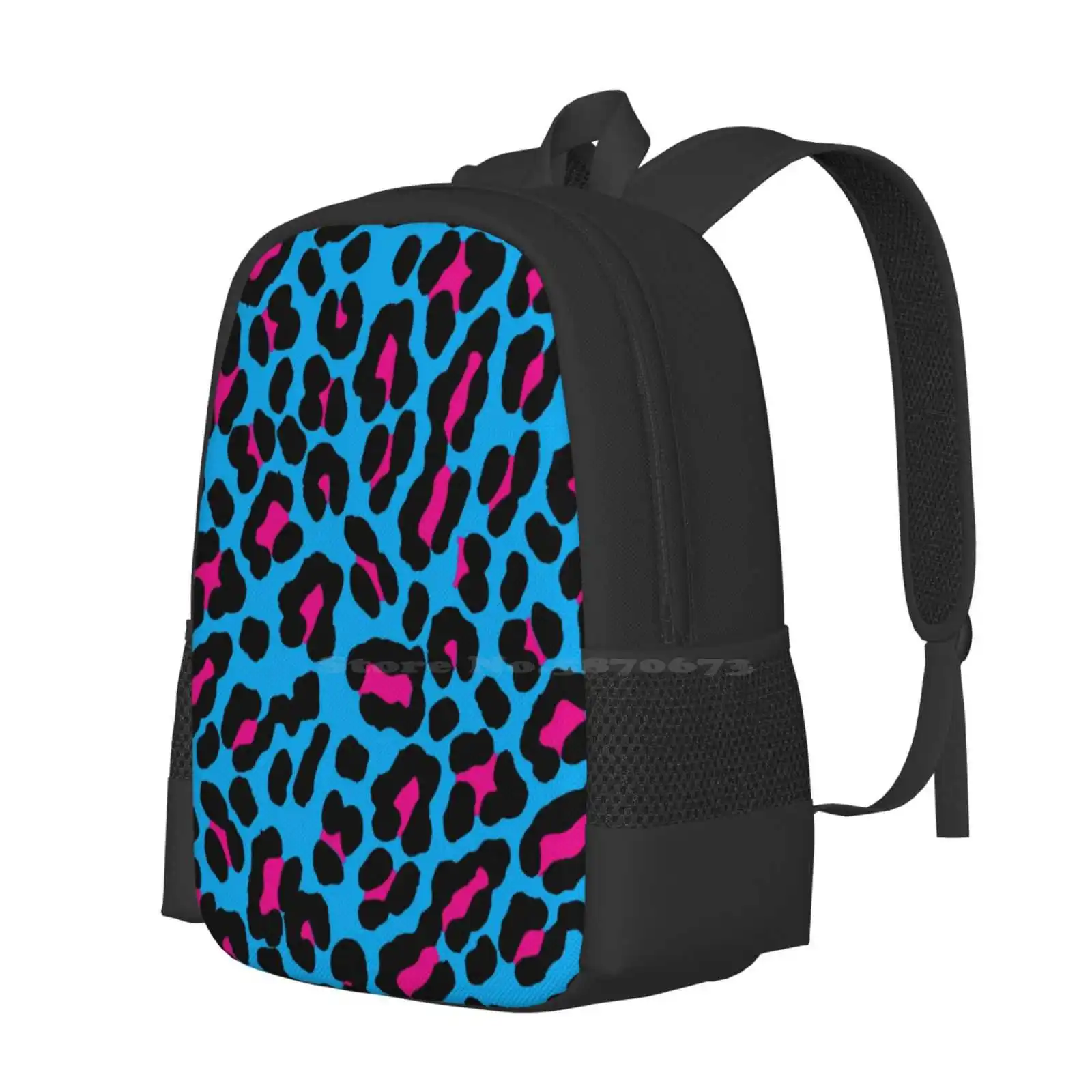 Sac à dos d'école léopard bleu grande capacité, sacs pour ordinateur portable, Jdm Deathtune, Blue Leopard Drifting Gtr 32, R33, R34, R35, S13, S14, S15