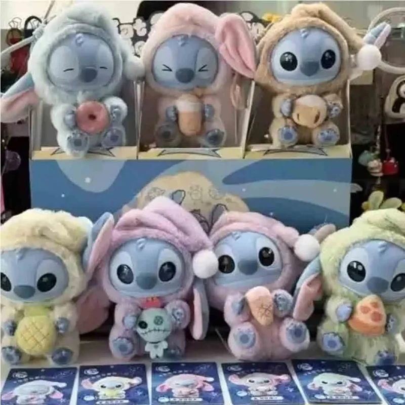 

New Hot Stitch Eat Something Before Sleep Series Blind Box Vinyl Plush Pendant Mystery Box Doll Stitch Doll Special Gifts