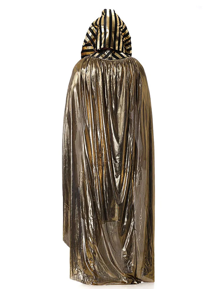 زي فرعوني للرجال البالغين لعيد الهالوين، ملابس تنكرية مضحكة للحفلات والكرنفالات، زي ملك مصري من البوليستر