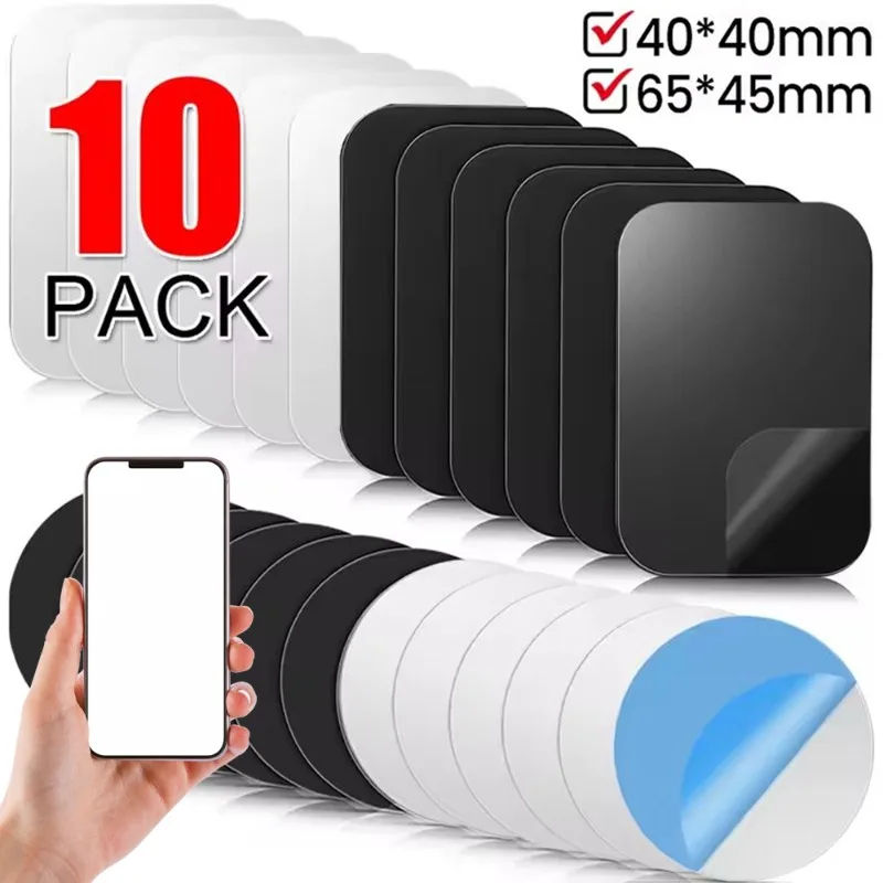 

1/2/5/10PCS Magnetic Metal Plate Disk Car Phone Holder Stickers Magnetic Patch Sticker for Tablet Mobile Phone Car Stand Mount