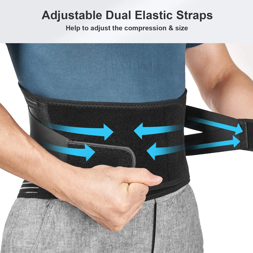 Double Pull Back Lumbar Support Belt Waist Orthopedic Corset Spine Decompression Waist Trainer Brace Home Gym Back Pain Relief