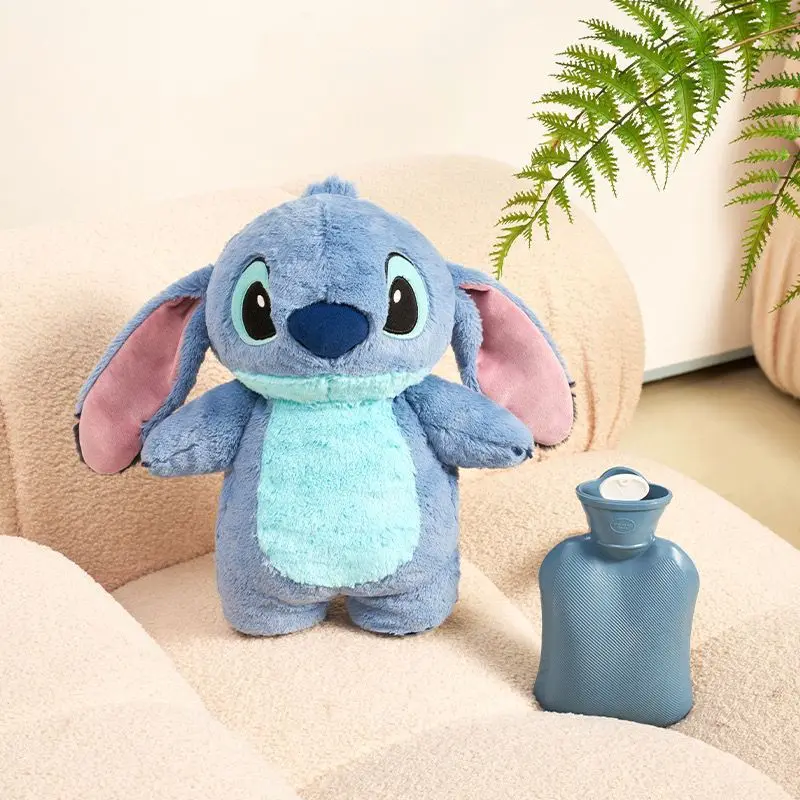 Cartoon Disney Anime Lilo & Stitch Winter Large Plush Hot Water Kawaii Home Water Filling Hand Warmer For Girls Children's Gifts