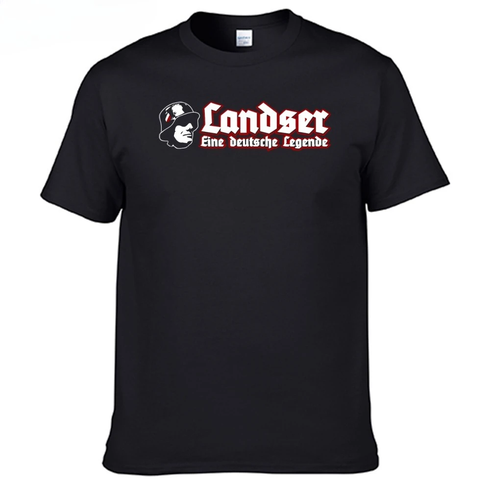 2026 New Landser Rock Band T-shirt - Pure Cotton Men's Shirt - High-quality Streetwear - Comfortable Casual T-shirt Summer