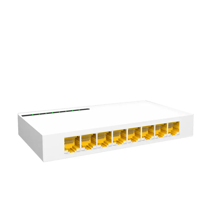 15 шт., 8 портов, 10/100/1000 Мбит/с, неуправляемый коммутатор Gigabit Ethernet, автоматическое предложение RJ45, все порты, автоматический MDI/MDIX IGMP