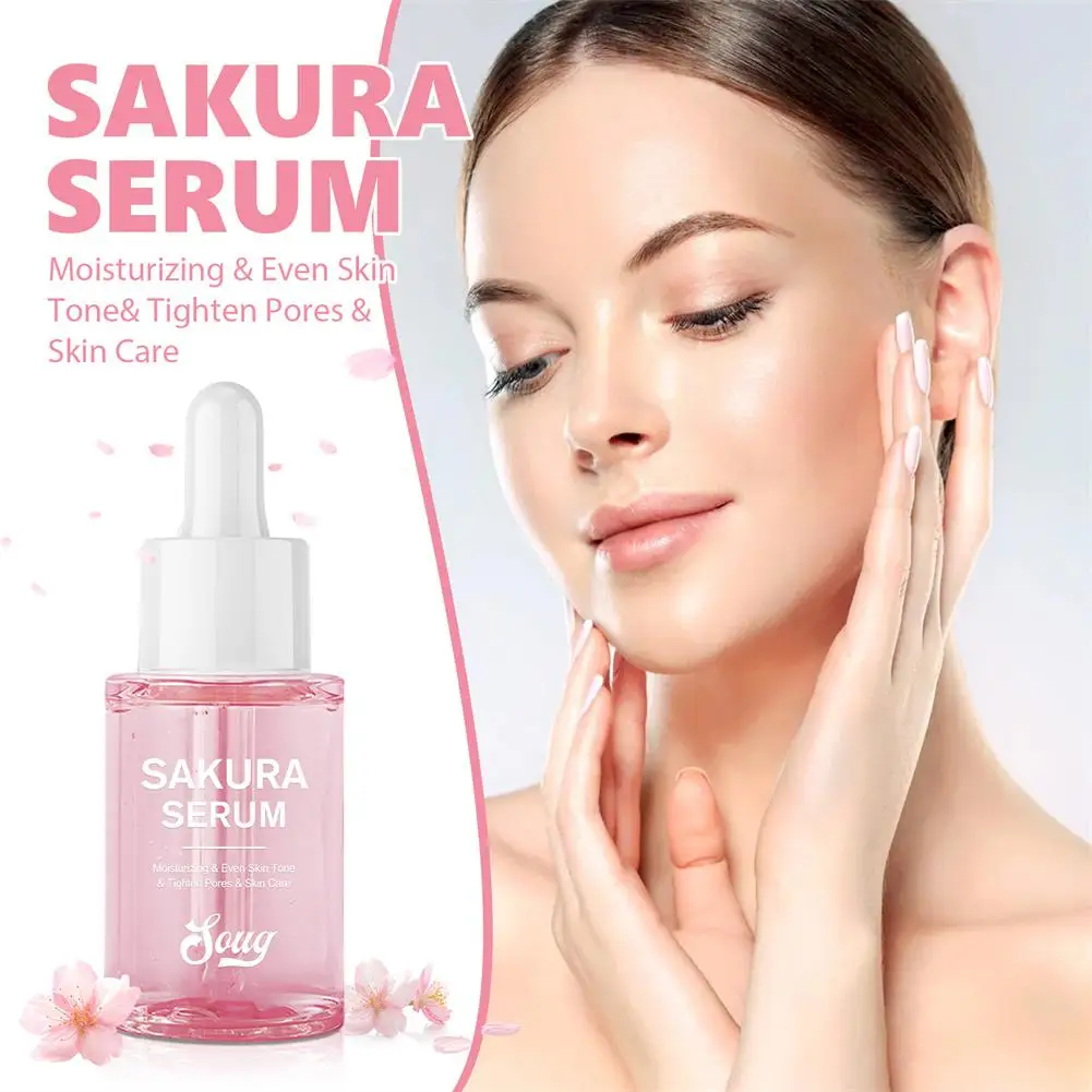 Cherry Blossom Face Essence, Cuidado com Nicotinamida, Produtos para a Pele, Anti-Rugas Cosméticos, Hidratante Feminina, M2u0, 30ml