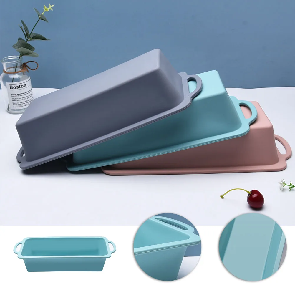 

1pc Silicone Cake Mold Practical Baking Tool For Diy Bread Pudding Cheesecake Home Ovenware Rectangular Tray Kitchen