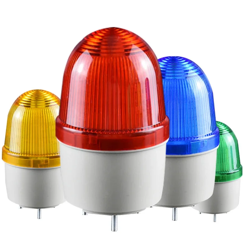 220V Small Audible and Visual Alarm Light Steady on Outdoor Safety Stroboscopic Signal Warning Light Screw Fixed