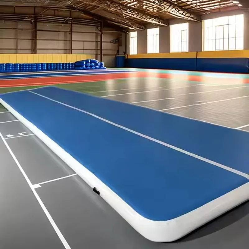 Blue Air Track Gymnastics Mat, Inflatable Gymnastics Mat, Multi-Size Discount, 1MX1MX20CM-12MX2MX20cm