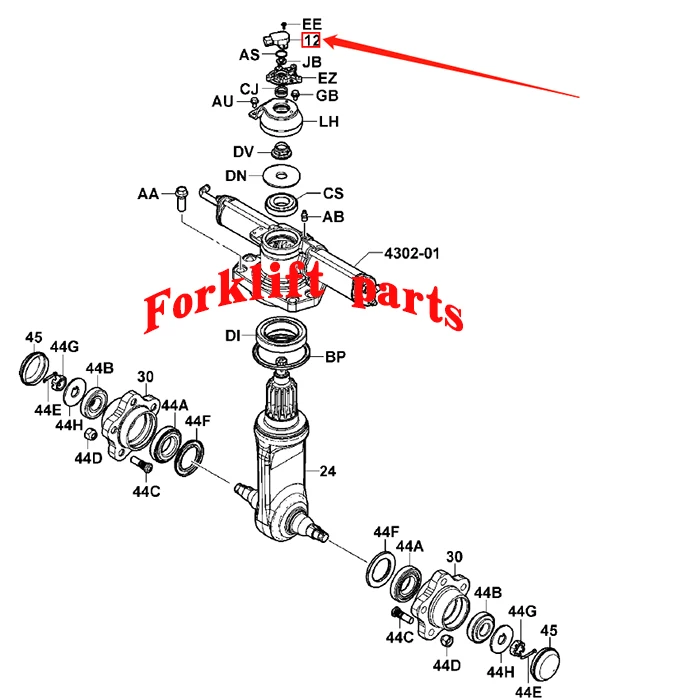 Electric Forklift 8FBE15-20 Direction Angle Sensor for TOYOTA OEM 58840-12640-71