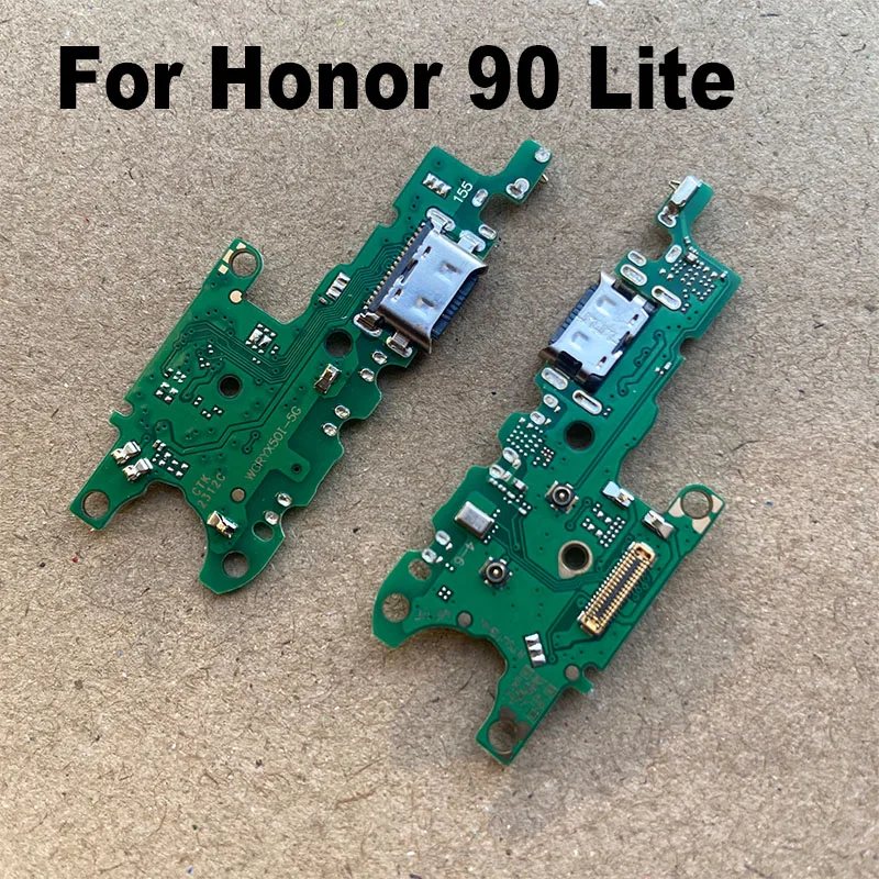 For Huawei Honor 90 Lite USB Charging Dock Port Mic Microphone Fast Connector Board Flex Cable Parts Replacement