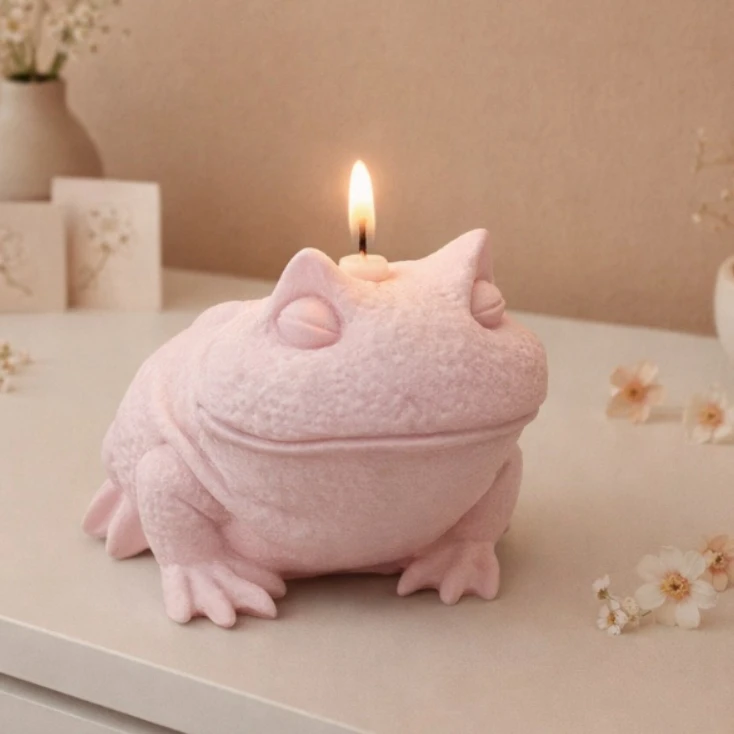 Easter Frog Toad Silicone Mold 3D Large Toad Figurine Mold for DIY Plaster Resin Gypsum Holiday Home Garden Decor Craft Gift