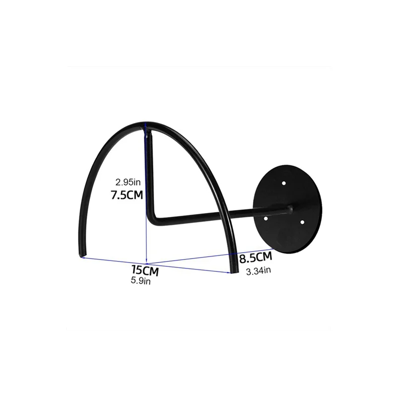 AA01-Semicircle Rack Wall Hanging Hat Stand Hat Support Carbon Steel Baseball Cap Storage Rack 2PCS