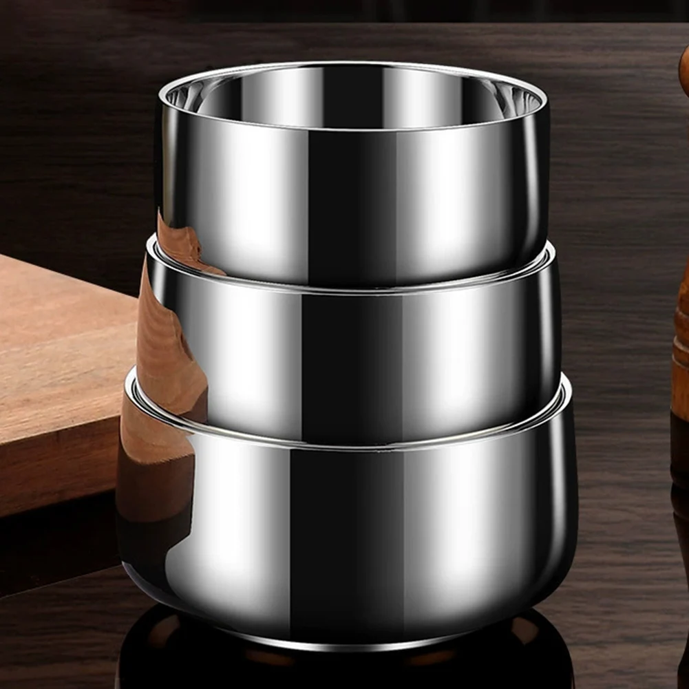 316 Stainless Steel Insulated Food Bowl For Home Dining, Double-layer Heat Protection, Sturdy Anti-fall, Roomy Capacity Rice