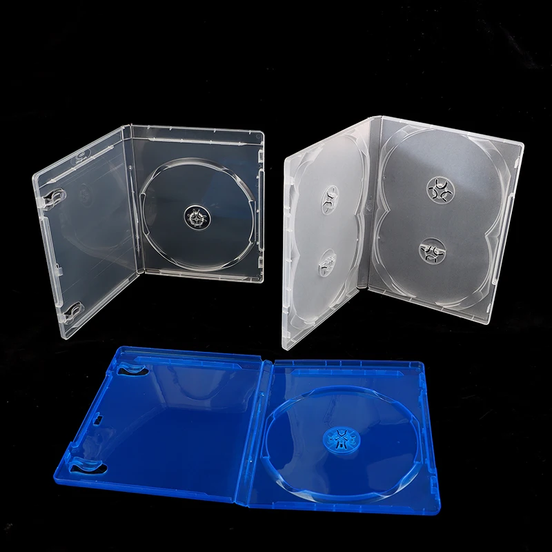 NEW Single/Double/3/4 Piece Discs Plastic Storage Box Game CD Protective Cover Thickened CD DVD Disc Dustproof Organizer