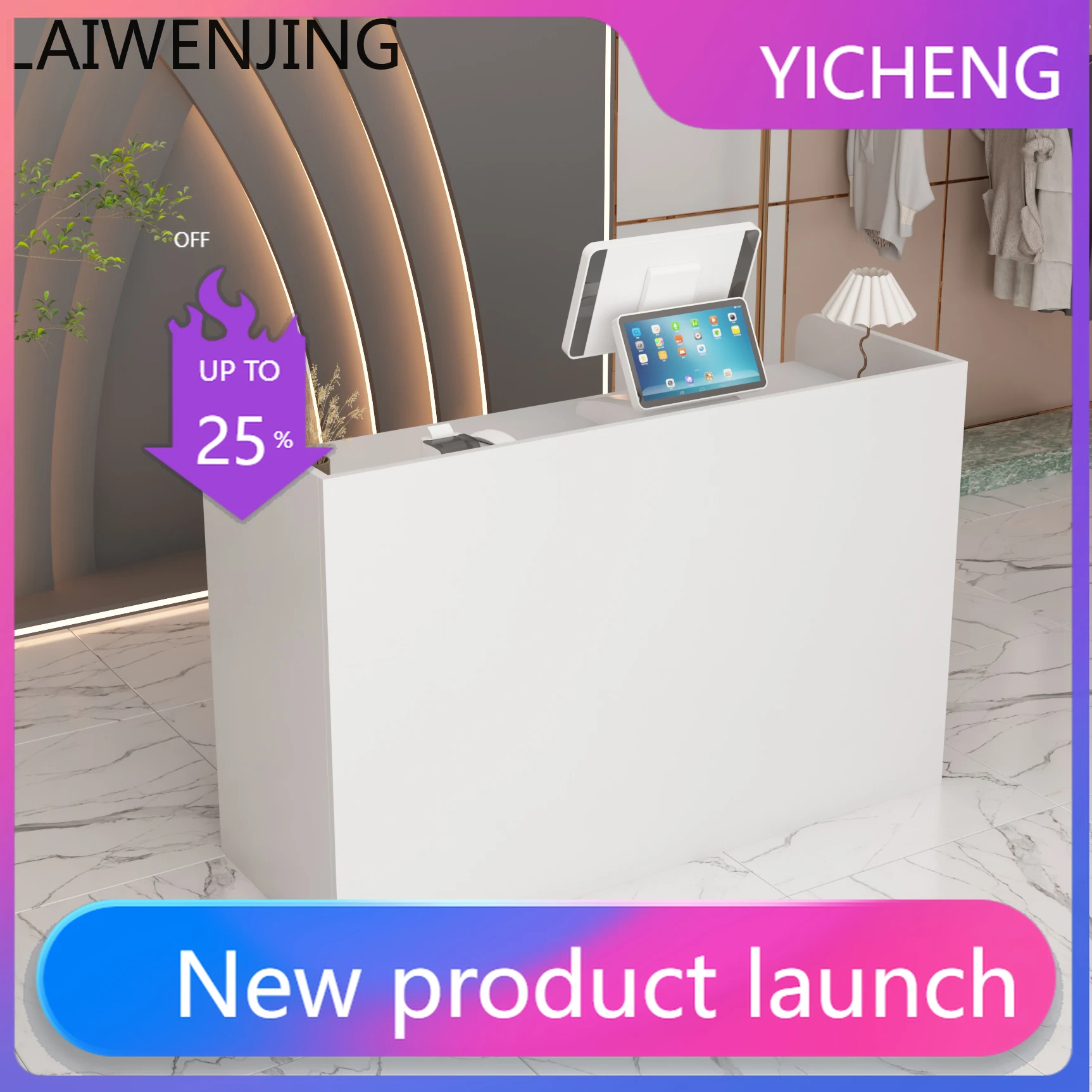 

LYY Bar Counter Cashier Counter Small Shop Counter Simple Cashier Desk Clothing Store Beauty Salon Reception Desk
