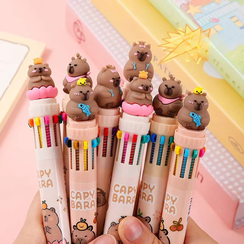 Sanrio Hangyodon Press Ballpoint Pen Ins Student Multiple Colors in One Color Pen Beautiful Cute