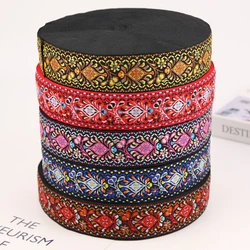 3 Yards 40mm 1.5 Inch Width Sun Flowers Retro National Style Jacquard Ribbon Decorative Accessories Lace Webbing