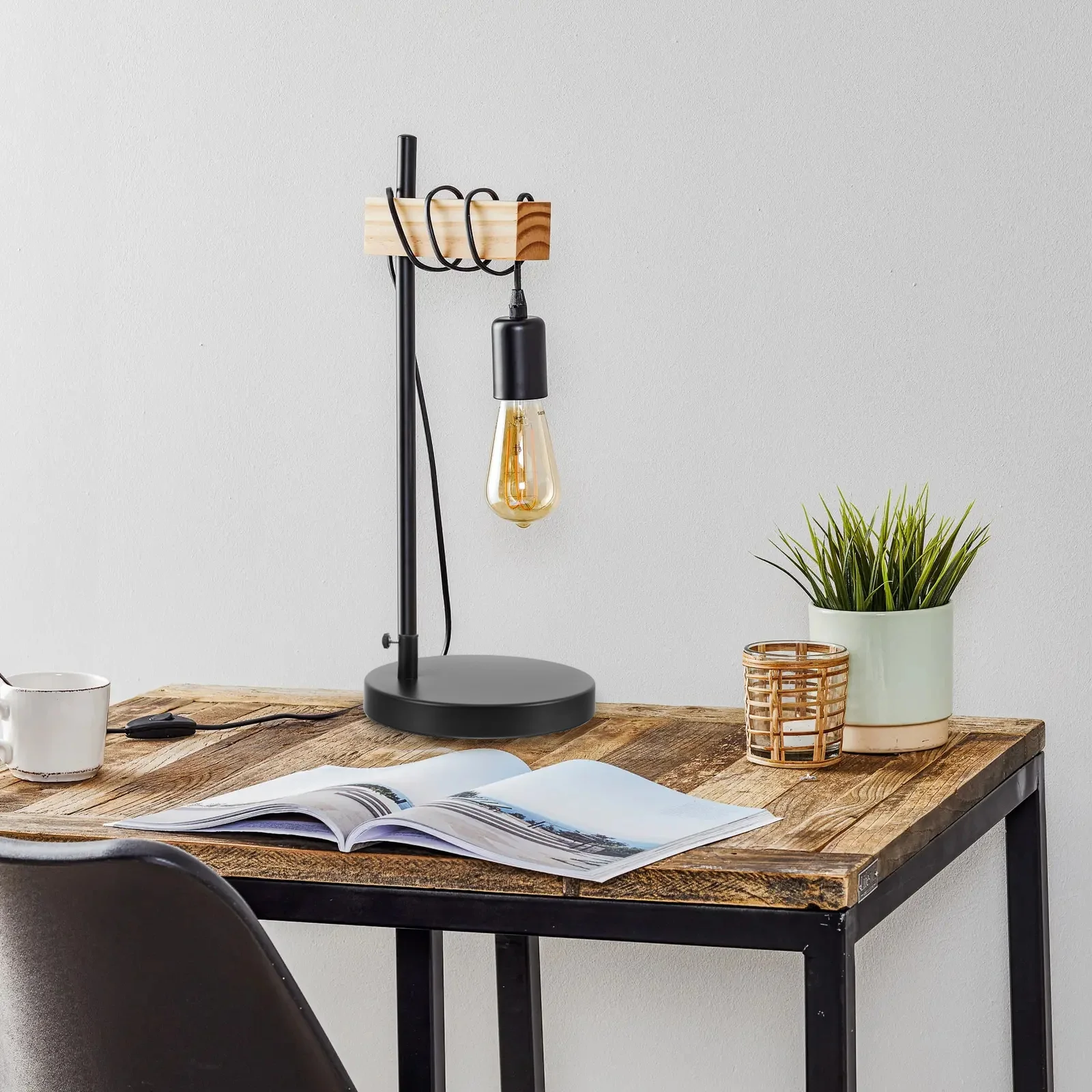 

Swing Arm Desk Lamp Base Iron Construction Stable Non-Tipping Table Lamp Mount Replacement Base for DIY Repair Lighting