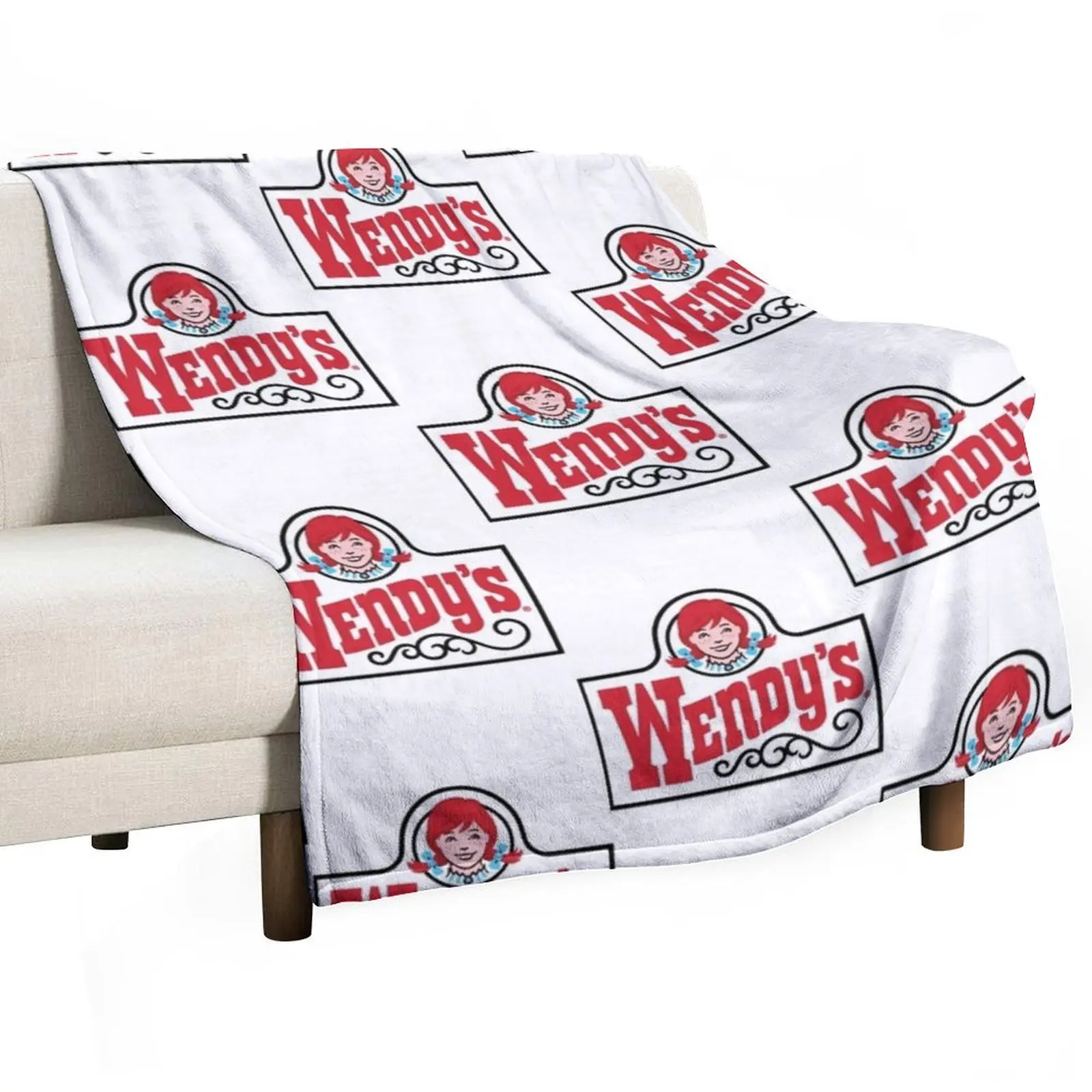 

Wendys Wendy_amp_x27_s Logo square Throw Blanket warm winter Furry Travel cosplay anime Blankets