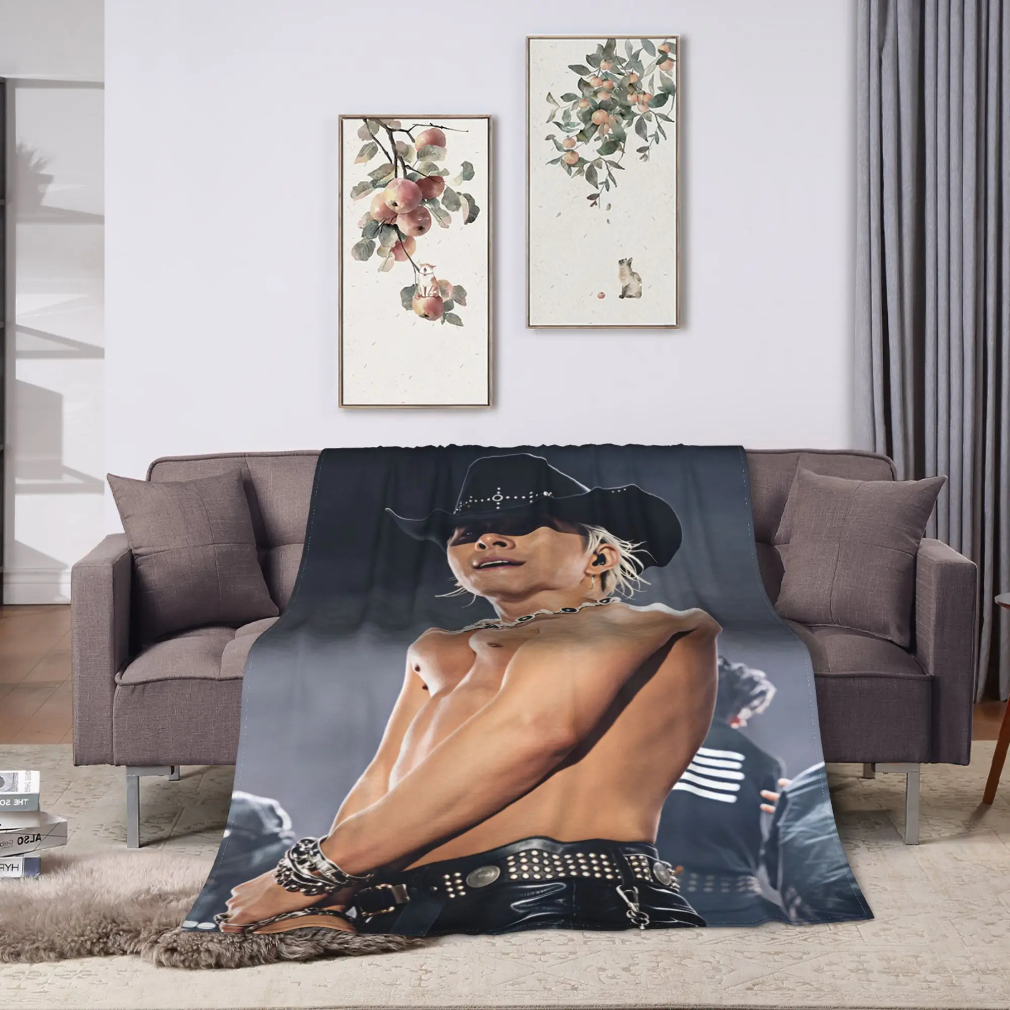 Singer T-TAEYANG  Flannel Blanket  Warm Throw Blanket for Home Decor Travel Office Funny Bedspread Sofa Bed Cover