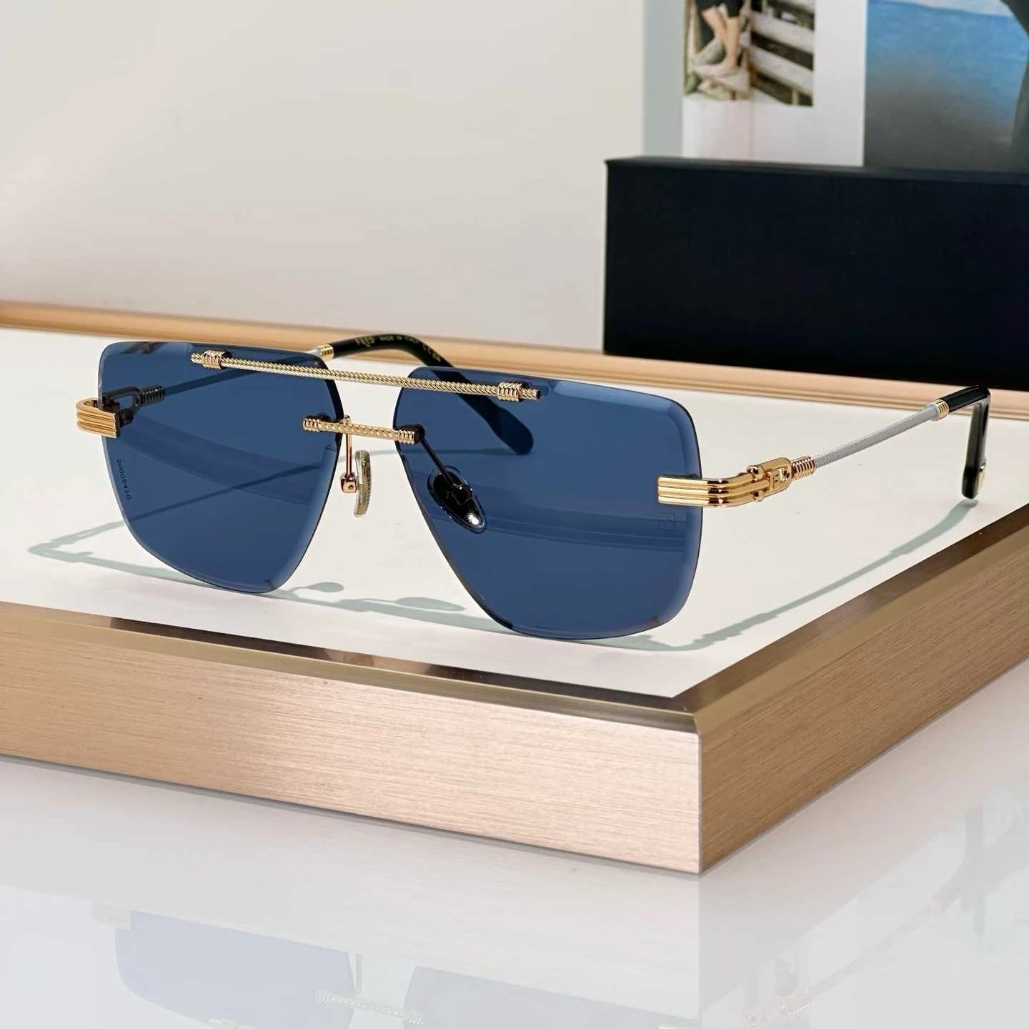 gafas-de-sol-de-gran-tamano-estilo-piloto-sin-montura-tendencia-de-moda-lujo-vintage-fg50172u-ultraligeras-de-titanio-uv400-unisex-3a-calidad-superior