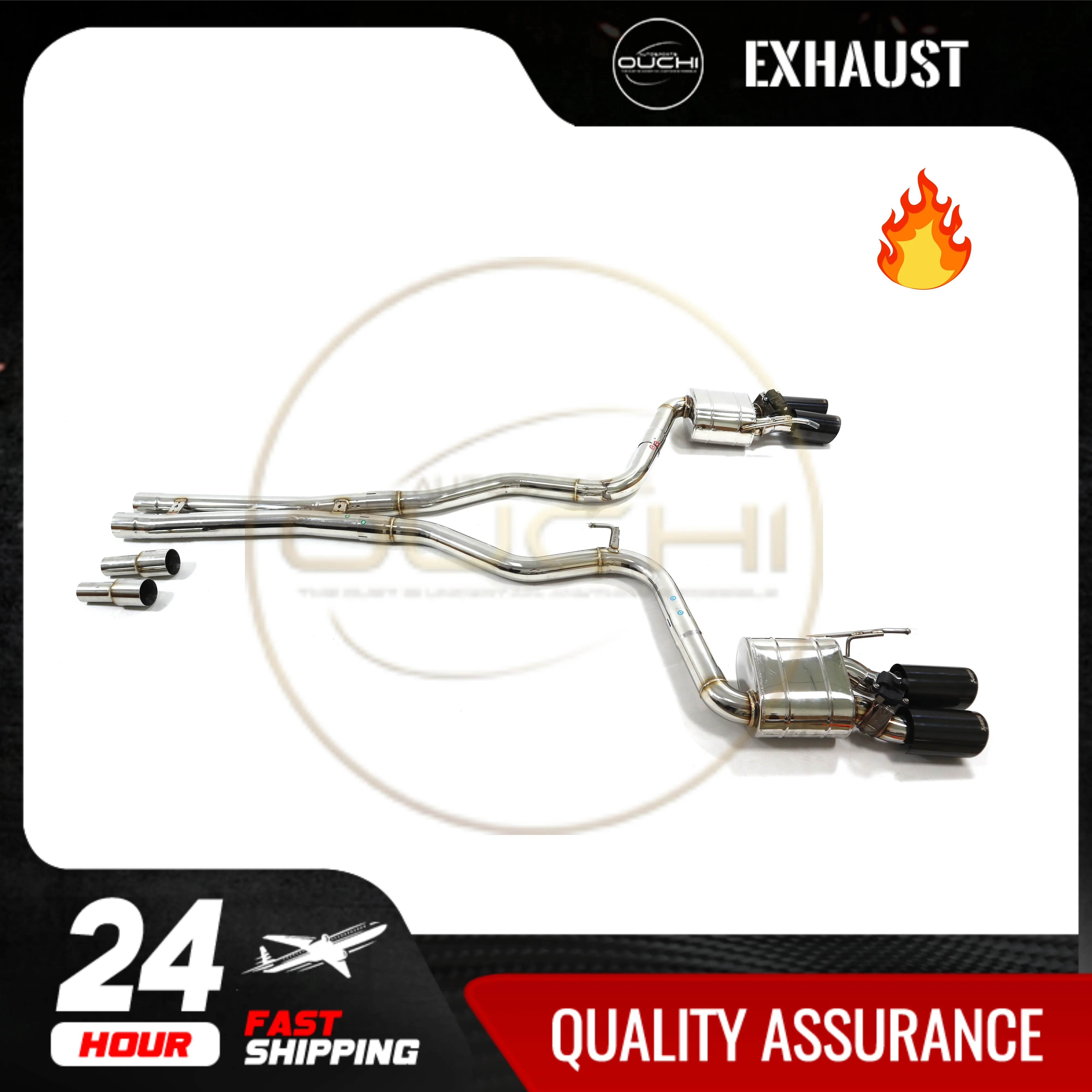 

【Hot】Stainless Steel Cat-Back Exhaust for Ford Mustang GT 5.0 2013+ High Performance Axle-Back System