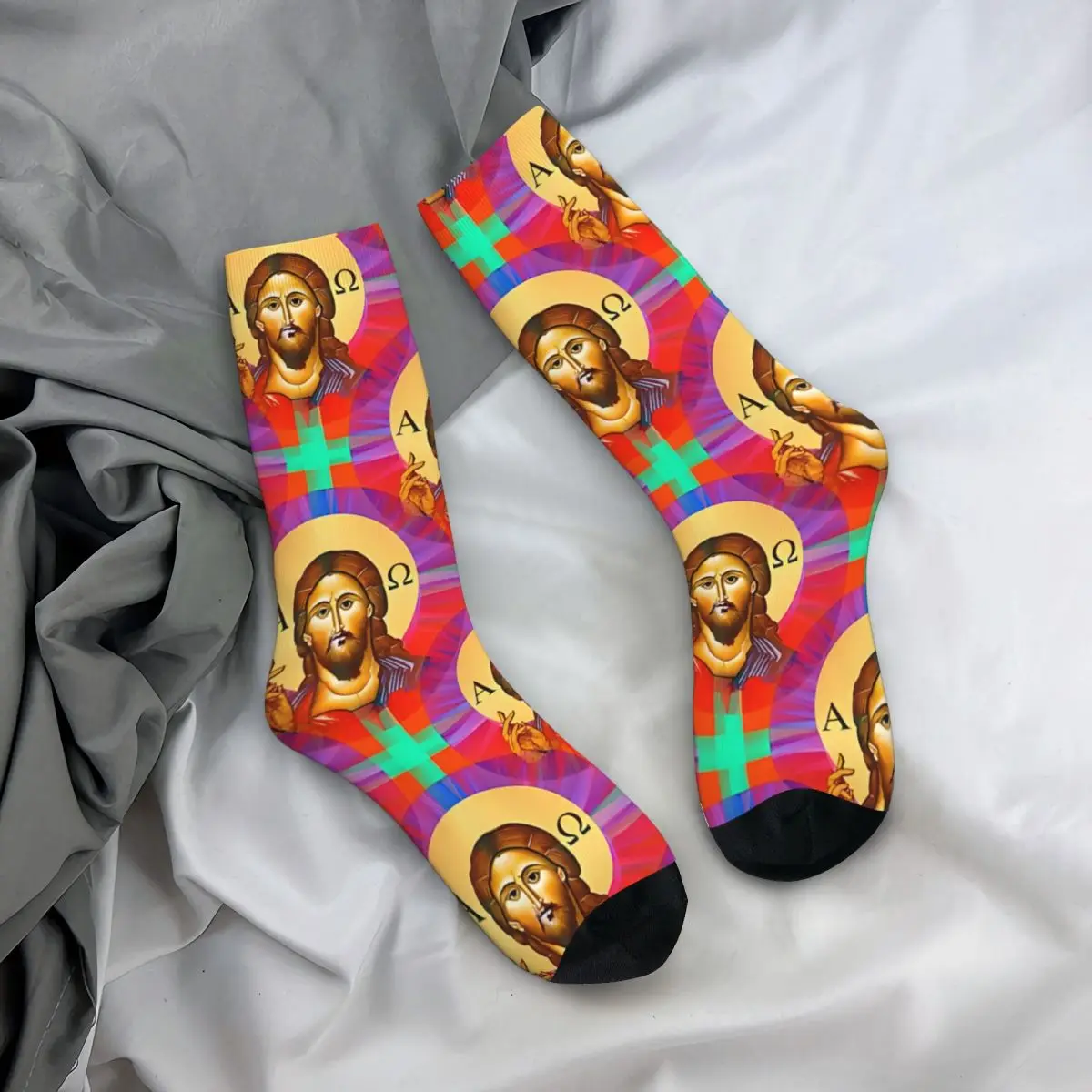 Christ King Of Kings Jesus Socks Male Mens Women Winter Stockings Polyester