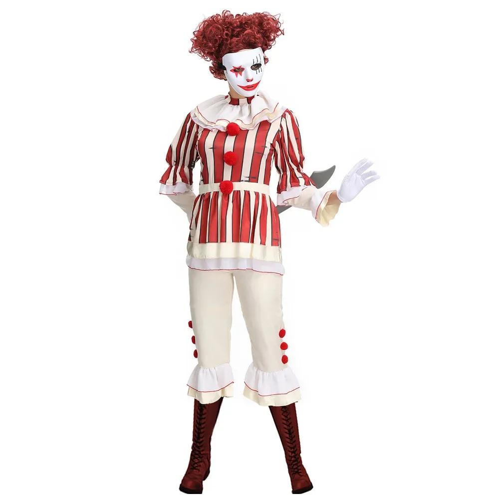 

IT 2 Pennywise Clown Cosplay Costume Stephen King It Costume Dress For Adult Women party dress