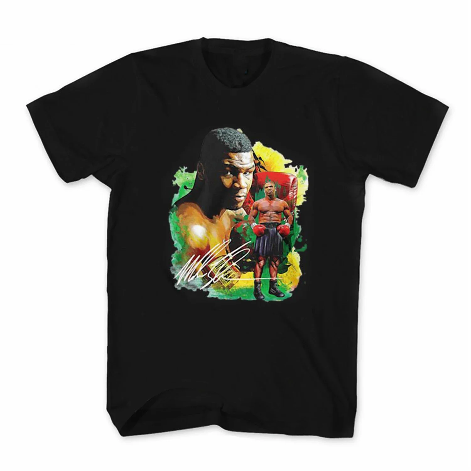 Boxing Champion Mike Tyson Poster Autograph Boxing Fans T Shirt. Short Sleeve 100% Cotton Casual T-shirts Loose Top Size S-3XL