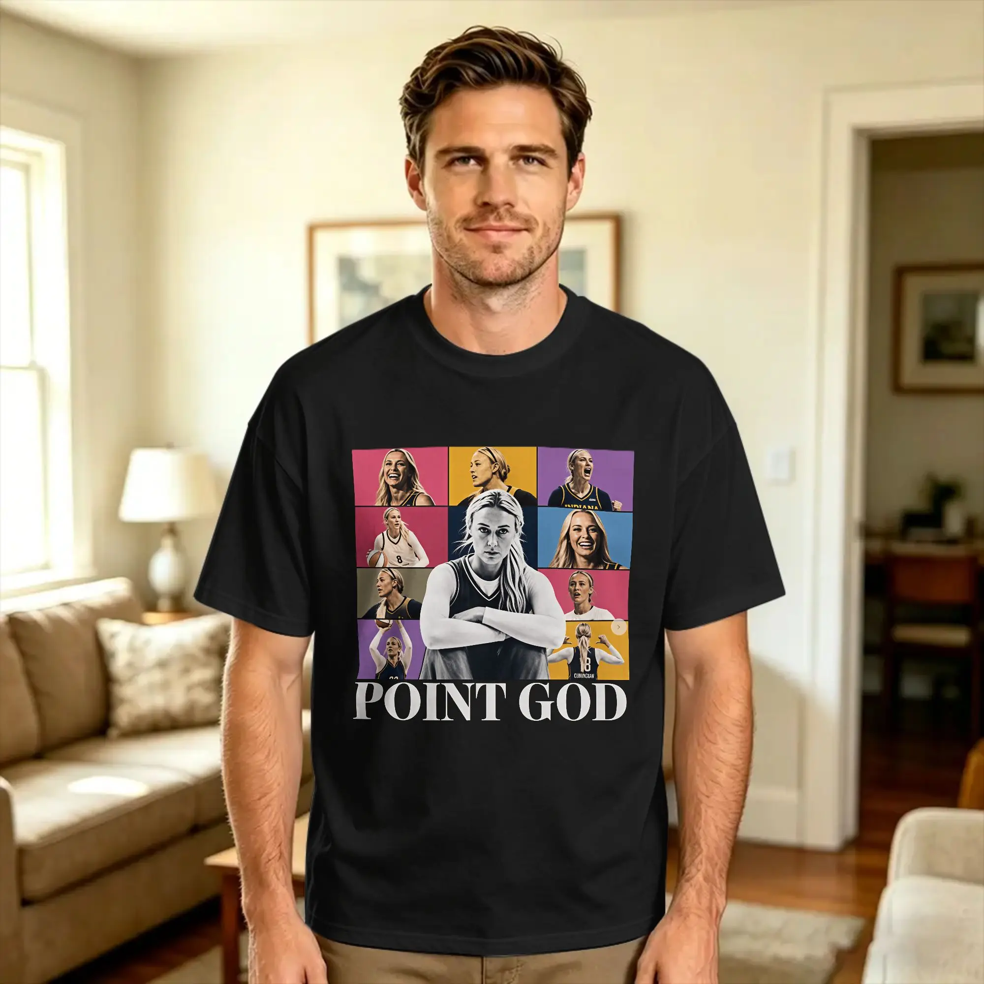 Streetwear T Shirt Summer Sophie Cunningham Point God Trending T-Shirts  Cotton Tshirt for Man Y2K Classic Short Sleeve Top Tees