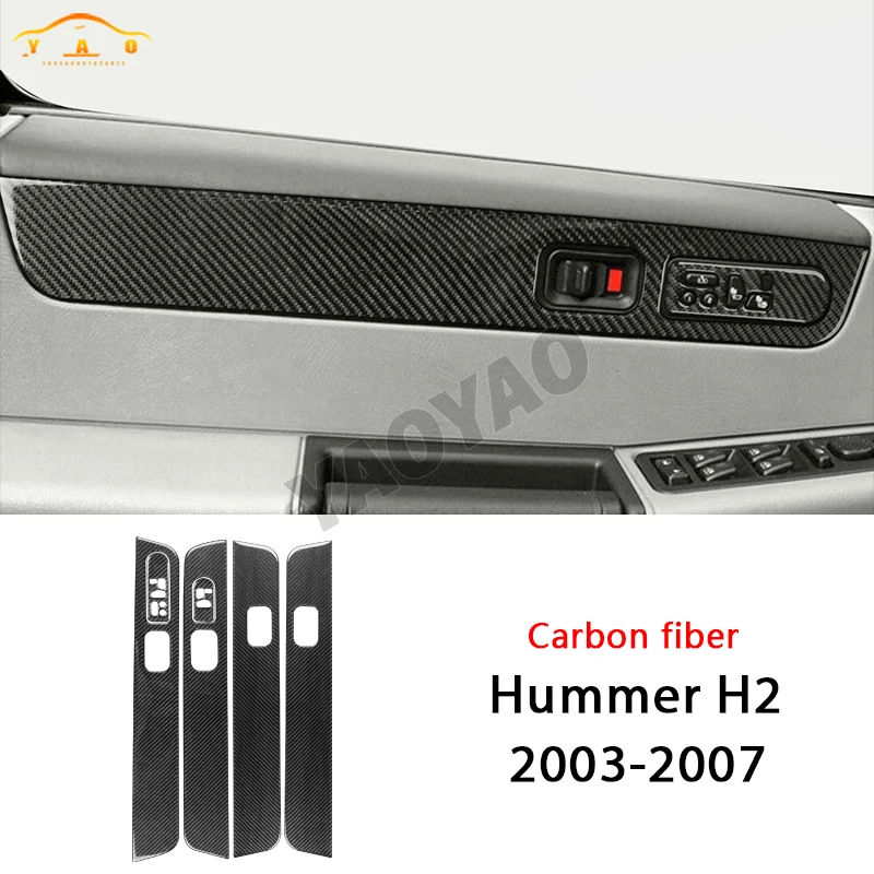 

Car Sticker For Hummer H2 2003 2004 2005 2006 2007 Carbon Fiber Car Door Panel Trim Sticker Decoration Accessories